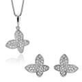 Jolie  Silber Set: Halskette-Anhanger + Ohrringe SET-7044