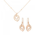 Celine Silber Set: Halskette-Anhanger + Ohrringe SET-7114/RG