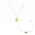 Minion Silber Set: Kette-anhänger + Armband SET-7135/1