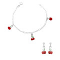 Apple Silber Set: Armband + Ohrringe SET-7149/1