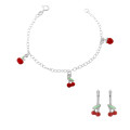 Apple Silber Set: Armband + Ohrringe SET-7149/2