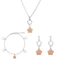 Nixie Silber Set: Halskette + Armband + Ohrringe SET-7377