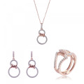 Aavia Silber Set: Necklace + Earrings + Ring SET-7422