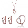 Gigi Silber Set: Necklace + Earrings + Ring SET-7439