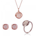 Amalia Silber Set: Necklace + Earrings + Ring SET-7442