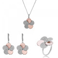 Fioni Silber Set: Necklace + Earrings + Ring SET-7452