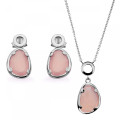 Rivera Silber Set: Necklace + Earrings SET-7480/PC