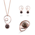 Eugenia Silber Set: Necklace + Earrings + Ring SET-7495