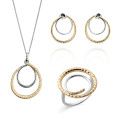 Bastien Silber Set: Necklace + Earrings + Ring SET-7499