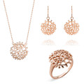 Flavie Silber Set: Necklace + Earrings + Ring SET-7502/RG