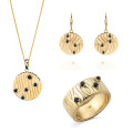 Babette Silber Set: Necklace + Earrings + Ring SET-7504/G