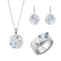 Babette Silber Set: Necklace + Earrings + Ring SET-7504