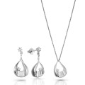 Etoile Silber Set: Halskette-Anhanger + Ohrringe SET-7524