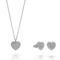 Elite Silber Set: Necklace + Earrings SET-7566