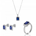 Enora Silber Set: Necklace + Earrings + Ring SET-7425/SA