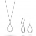 Petal Silber Set: Necklace + Earrings SET-7564