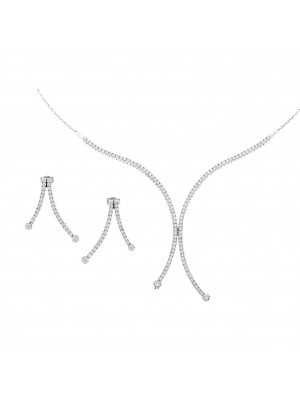 Silber Set: Necklace + Earrings SET-066