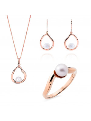 Baptiste Silber Set: Necklace + Earrings + Ring SET-7507/RG