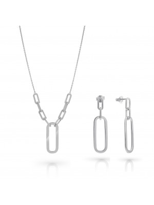 Essence Silber Set: Necklace + Earrings SET-7560