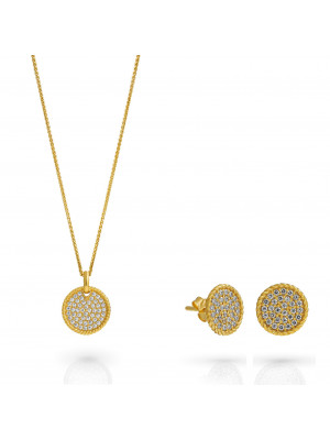 Bella Silber Set: Necklace + Earrings SET-7565/G