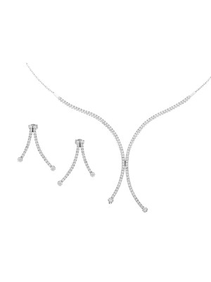 Silber Set: Necklace + Earrings SET-066