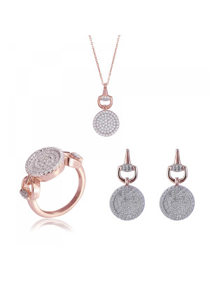 Alisia Silber Set: Necklace + Earrings + Ring SET-7420