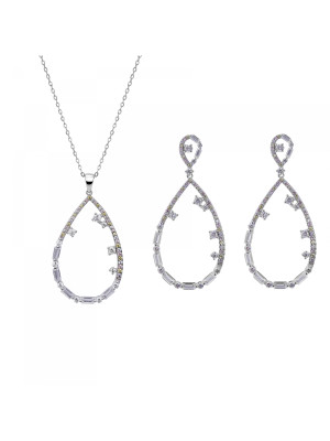 Islia Silber Set: Necklace + Earrings SET-7423