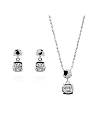 Myrela Silber Set: Necklace + Earrings SET-7486