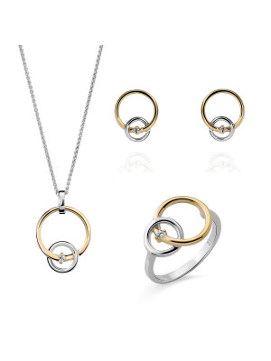 Antoine Silber Set: Necklace + Earrings + Ring SET-7503/1