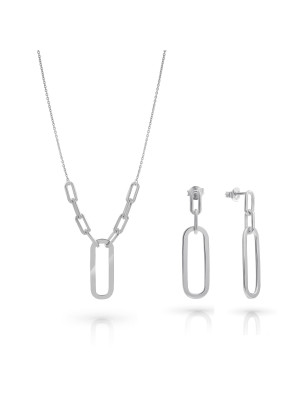 Essence Silber Set: Necklace + Earrings SET-7560