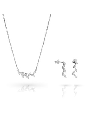 Charlene Silber Set: Necklace + Earrings SET-7568