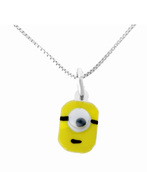 Minion Silber Halskette mit Anhänger ZH-7135/1