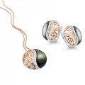 Unari Silber Set: Halskette-Anhanger + Ohrringe SET-7112