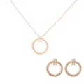 Novalie Silber Set: Halskette-Anhanger + Ohrringe SET-7129/RG