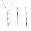 Aada Silber Set: Necklace + Earrings SET-7433