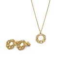 Estelle Silber Set: Halskette-Anhanger + Ohrringe SET-7516/G