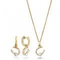Aurora Silber Set: Halskette-Anhanger + Ohrringe SET-7525/G