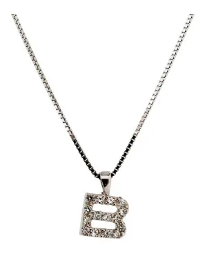 Silber Halskette mit Anhänger ALPHABET/B