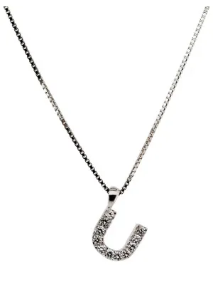 Silber Halskette mit Anhänger ALPHABET/U