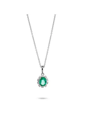 Fara Weißgold 18K Anhanger mit Kette KD-2045/EM