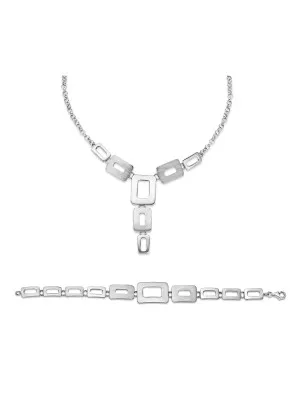 Silber Set: Halskette + Armband SET-023