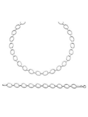 Silber Set: Halskette + Armband SET-029