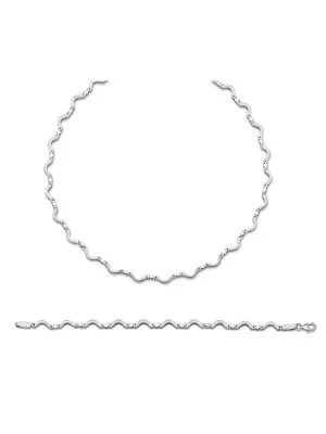 Silber Set: Halskette + Armband SET-038