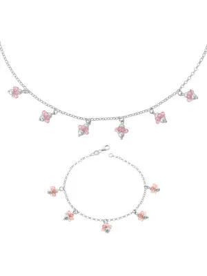 Silber Set: Bracelet + Necklace SET-2559