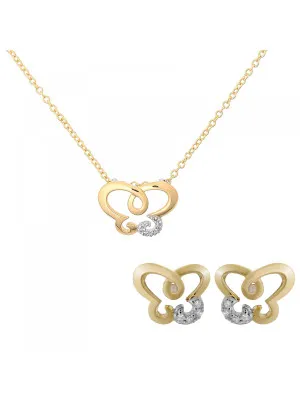 Joya Silber Set: Halskette-Anhanger + Ohrringe SET-7088/1