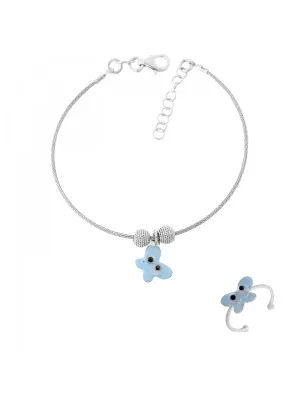 Angelica Silber Set: Bracelet + Ring SET-7143