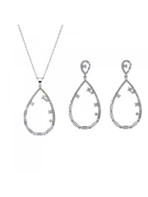 Islia Silber Set: Necklace + Earrings SET-7423