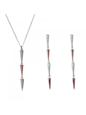 Aada Silber Set: Necklace + Earrings SET-7433