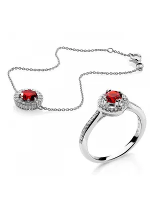 Kaia Silber Set: Bracelet + Ring SET-7477/RU