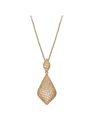 Silber Halskette mit Anhänger ZH-4517-GOLD
